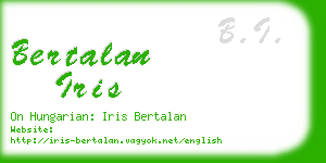 bertalan iris business card